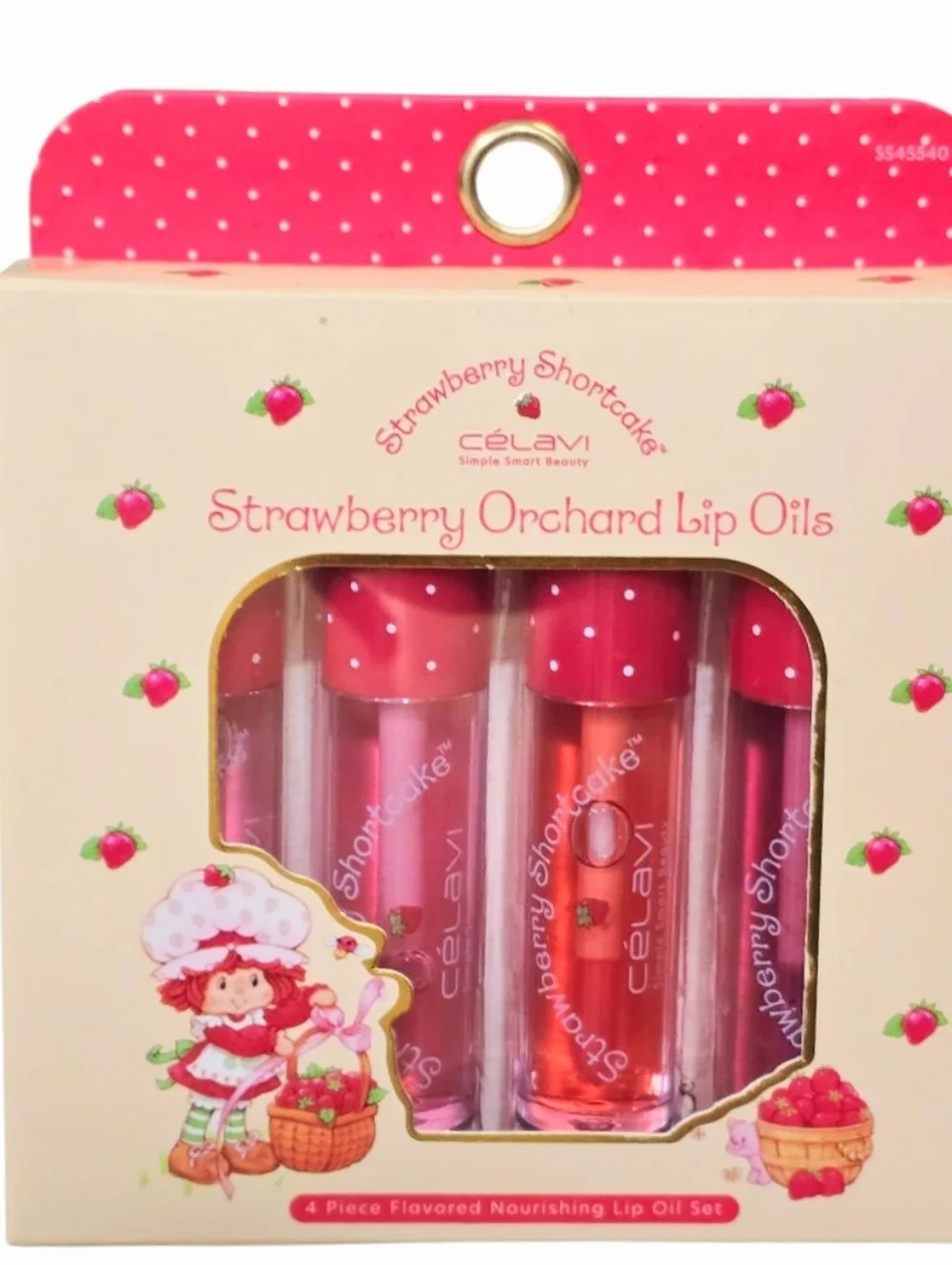 Celavi X Strawberry Orchard Lip Oils 4-PC Flavored Nourishing Lip Oil Set